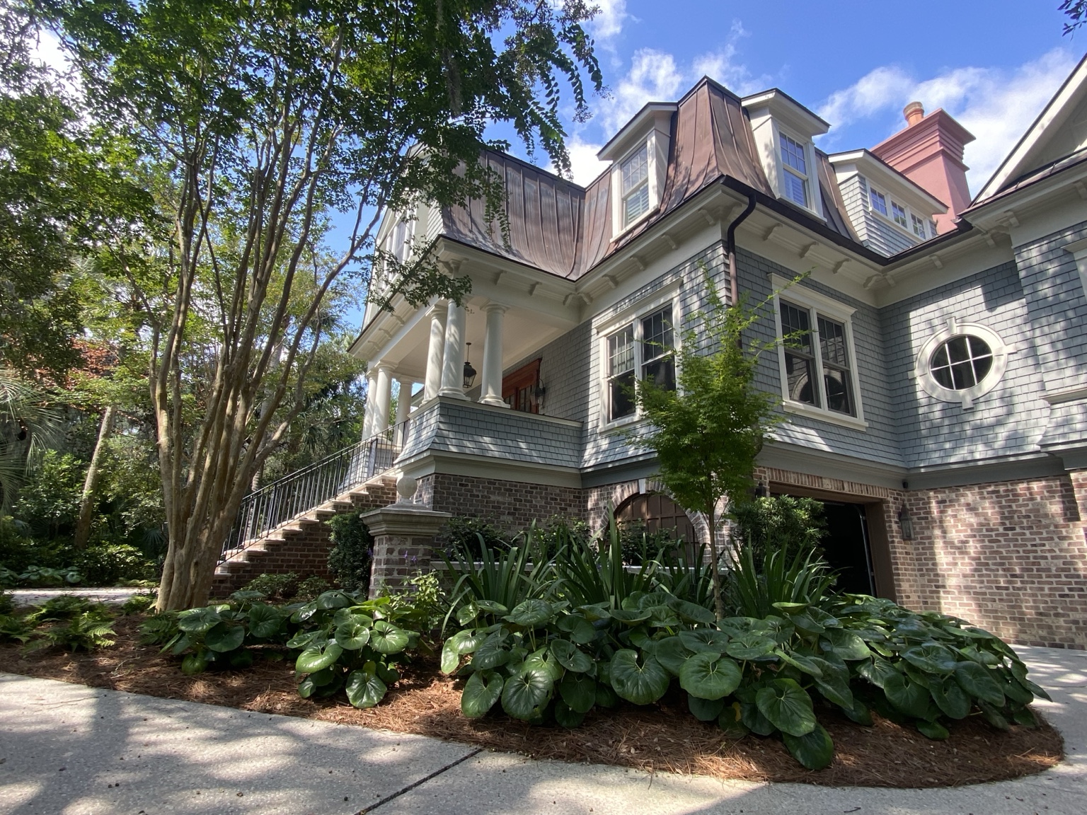 A layered shade garden at home beneath the canopy